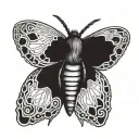 hand moth  tattoo design idea