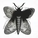 hand moth  tattoo design idea