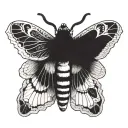 hand moth  tattoo design idea