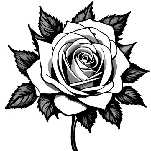 Stencils Of Roses tattoo design idea