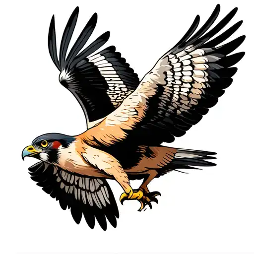 peregrine falcon tattoo design idea