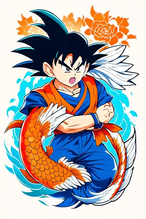 Toyota supra mk4 pokemon dragon ball son goku blue koi fish tattoo design idea