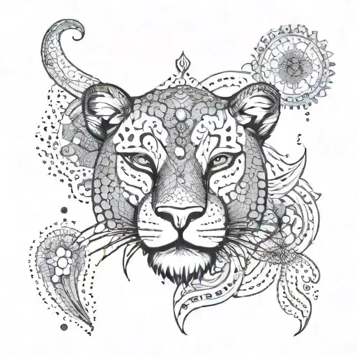 A tattoo of a narrow-minded person with eyes closed, symbolizing introspection and self-reflection. Zodiac Sign is Leo tattoo design idea