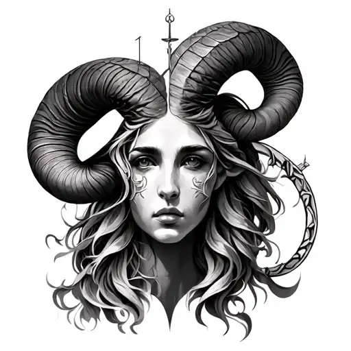 Libra and Aries tattoo design idea