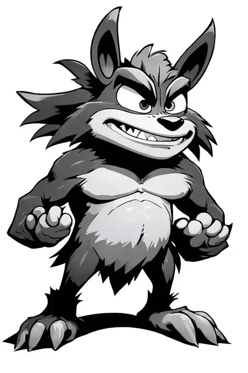 I me and uka uka from crash bandicoot tattoo design idea