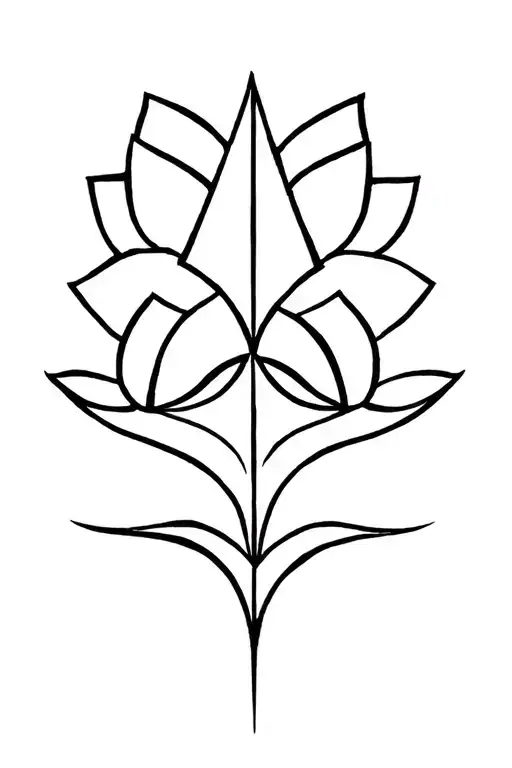 ancient kemet pyramid lotus tattoo design idea