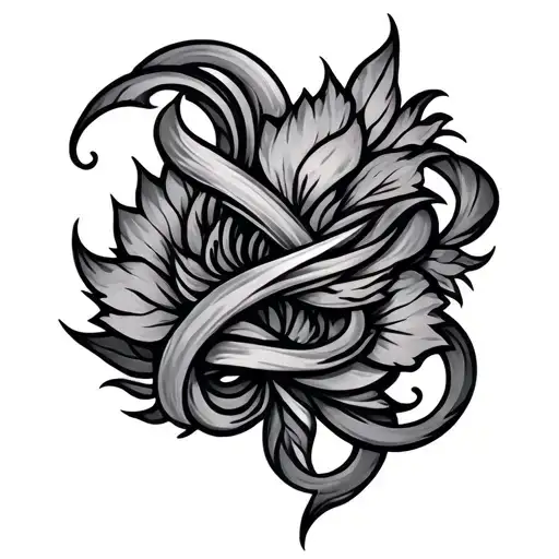 saxon patterns intertwined tattoo design idea