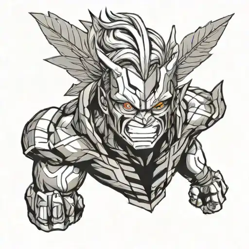 My Hero academia tattoo featuring all might telling deku he can become a hero tattoo design idea