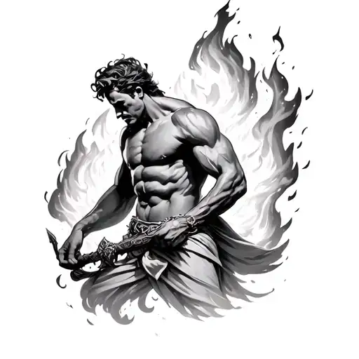 prometheus stealing the fire tattoo design idea