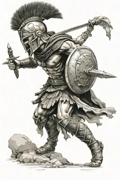 spartan warrior tattoo design idea