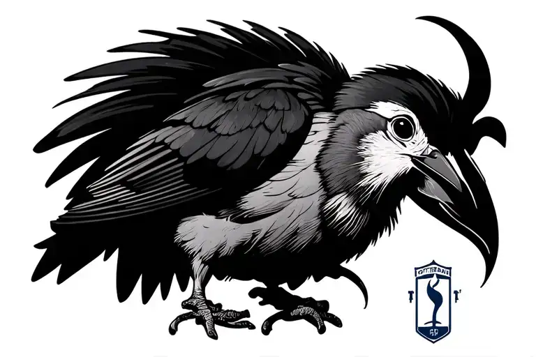 kiwi bird and the tottenham hotspurs logo incorporated tattoo design idea