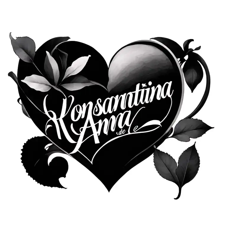 "Konstantina Anna de Gray" Name Tattoo Love tattoo design idea