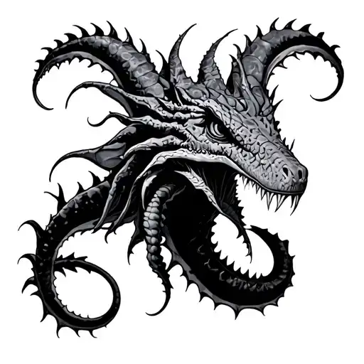 Sea Monster tattoo design idea