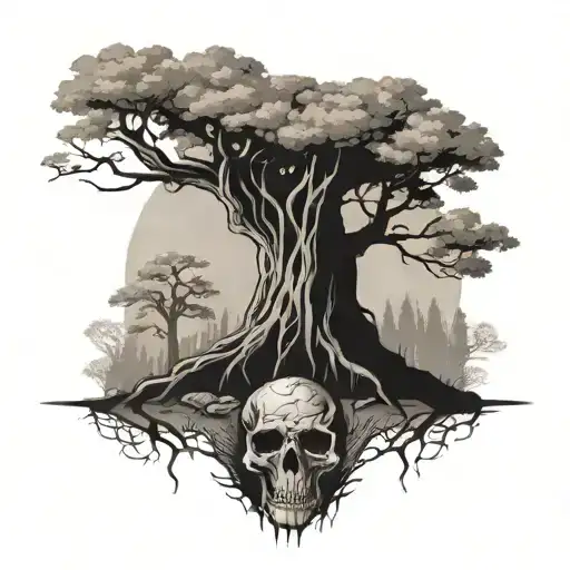 tree from the walking dead  tattoo design idea