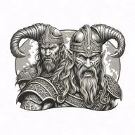 viking warrior tattoo design idea