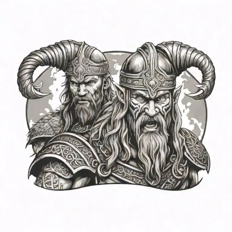 viking warrior tattoo design idea