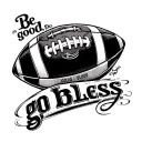 A football surrounded with the phrases 'Be good, do good' 'god bless' 'go bills'incorporated into the design tattoo design idea