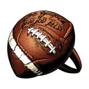 A football surrounded with the phrases 'Be good, do good' 'god bless' 'go bills'incorporated into the design tattoo design idea