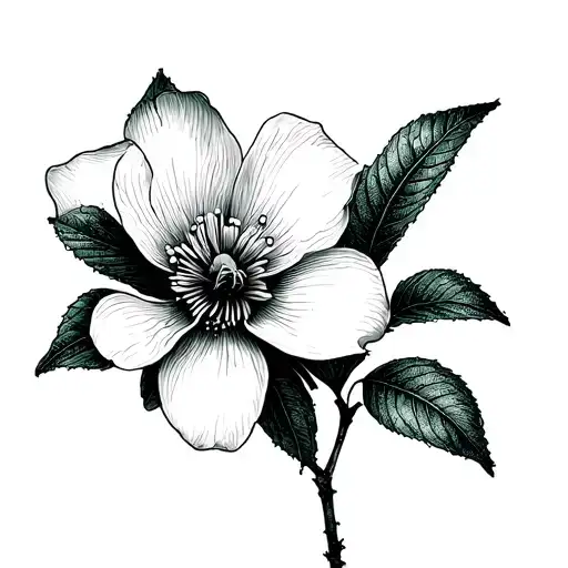 dogwood blossom tattoo design idea