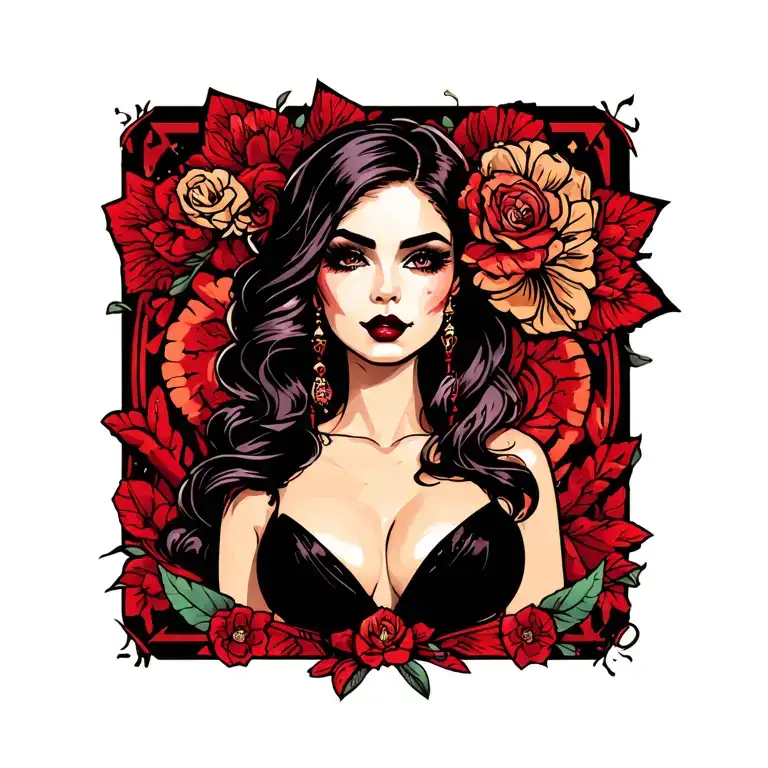 secret sissy crossdresser symbol tattoo design idea