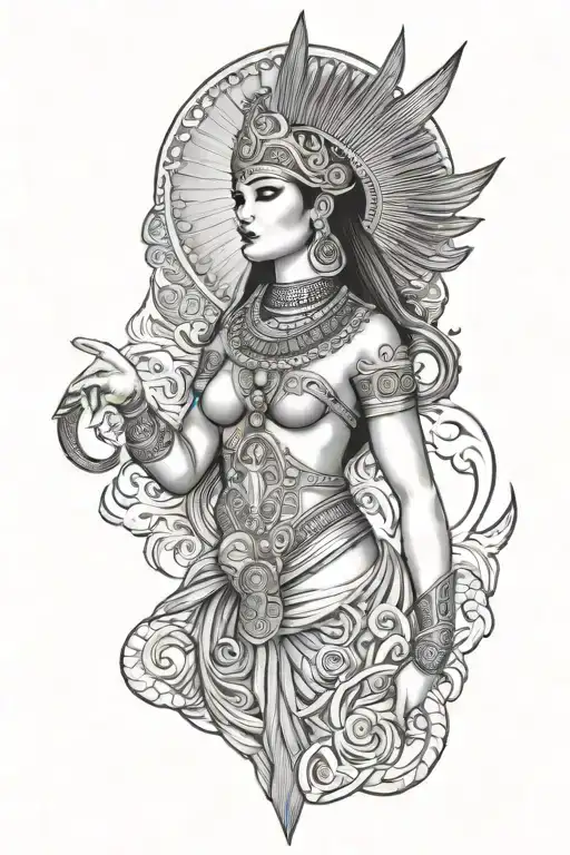 Isis Goddess tattoo design idea