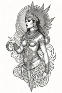 Isis Goddess tattoo design idea