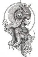 Isis Goddess tattoo design idea