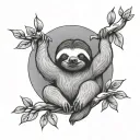 sloth tattoo design idea