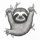 sloth tattoo design idea