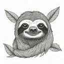 sloth tattoo design idea