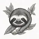 sloth tattoo design idea