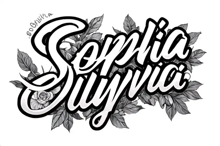Sophia Ollyvia name Tatto Idea tattoo design idea
