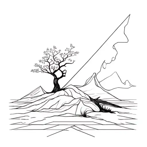 Moises and the burning bush tattoo design idea