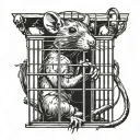 rat in a cage tattoo design idea