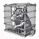 rat in a cage tattoo design idea