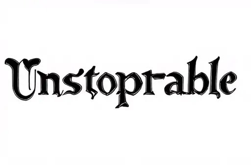 "Unstoppable" tattoo design idea