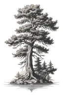 Cypress Tree tattoo design idea
