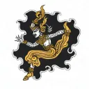 kandian dancer leaping tattoo design idea