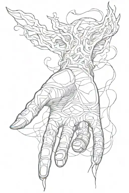 hand of God reaching tattoo design idea