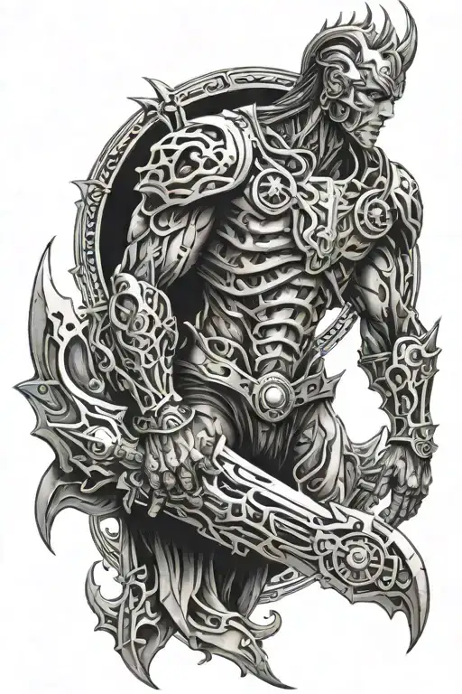 Warrior Protector tattoo design idea