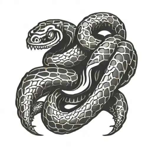 broken heart snake knuckle duster tattoo design idea