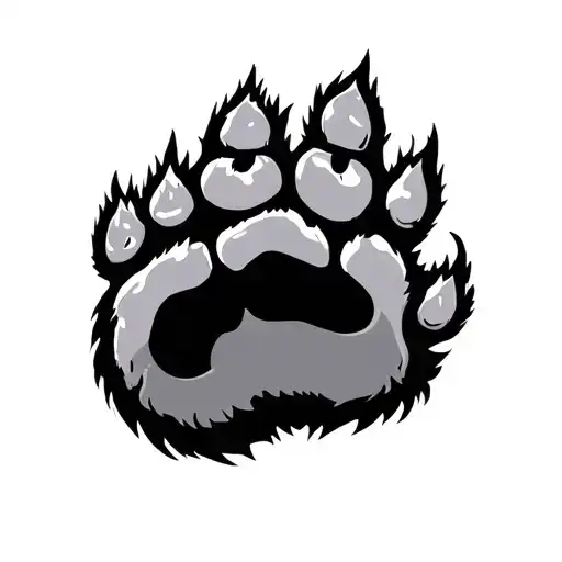 gay bear paw tattoo design idea