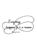 "everything happens for a reason" incorporated into an infinity tattoo design idea