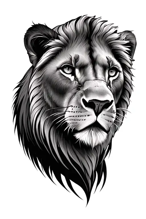 Generate tattoo designs for forearm of a lioness who us fierce yet soft. Also with a tag line lion's queen tattoo design idea