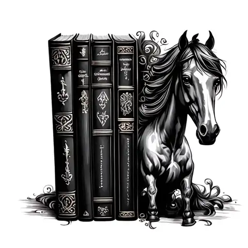 books, horses, Disney tattoo design idea