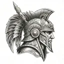Trojan warrior tattoo design idea