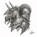 Trojan warrior tattoo design idea