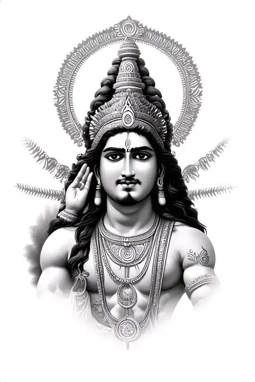 Brahma Vishnu Mahesh Symbol tattoo design idea