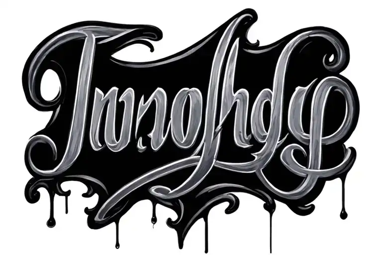 name written tattoo design idea