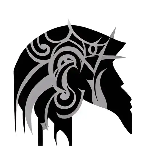 human figure morph romanian symbols tattoo design idea